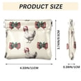 thumbnail image 3 of PU Leather Coin Purse Wallet Compact Water-Resistant Card Cases Money Organizers Bow and Chickens, 3 of 7
