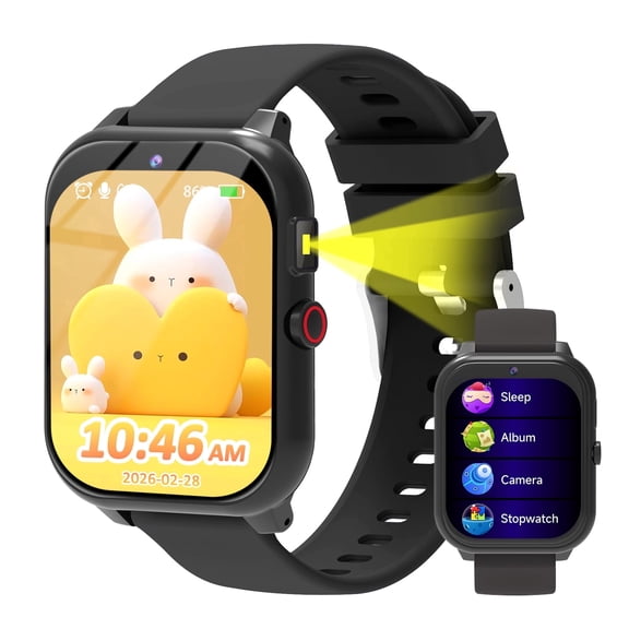 Kids Smart Watch, 1.83" Touch Screen with Pedometer, Sleep Tracker , Black