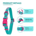 thumbnail image 3 of Wolfone Waterproof Adjustable Dog Collar for Small Medium Large Dogs Comfort Sturdy Odor Proof Easy Clean with Quick Release Buckle（Viridian Green Small）, 3 of 7