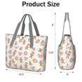 thumbnail image 3 of Tote Bag for Women - White Christmas Gingerbread Man Pattern Shoulder Bag - Large Utility Work Duffle Bag with Zipper Handbag for Travel, Work, Sprots, 3 of 5