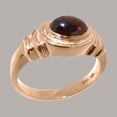 thumbnail image 2 of LBG British Made Classic Solid 14k Rose Gold Natural Garnet Unisex Engagement Ring - 33 size options - Size 5.25, 2 of 6