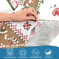 thumbnail image 3 of Yayeee Kitchen Curtains Tier Pair Light Filtering 27"x36" Rod Pocket Short Cafe Window Panel, Brown Nordic Christmas, 3 of 7
