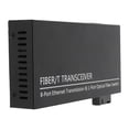 thumbnail image 2 of Transceptor de Fibra Sincero TX1310nm RX1550nm Hasta 25 km 1 Puerto Óptico 8 Puertos Eléctricos Conmutador de Fibra Ethernet Monomodo Enchufe Europeo 100-240 V, 2 of 10