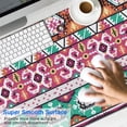 thumbnail image 4 of Long Mouse Pads for Desk,Colorful Geometric Pattern Desk Mats on Top Of Desks, Desk Mouse Pad Extra Large with 3mm Non-Slip Base and Stitched Edge for Gaming,Office,Work,Home 47.3"x23.6", 4 of 6