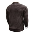 thumbnail image 4 of Ceisia Men's Casual Striped Half Button Round Neck Pullover with Pocket Daily Fashion Top Gift, 4 of 7