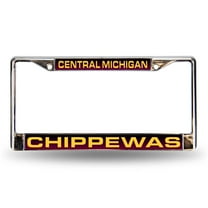 Central Michigan Chippewas Chrome Metal Laser Cut License Plate Frame