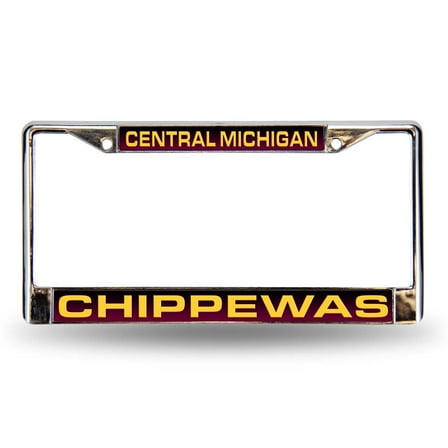 Central Michigan Chippewas Chrome Metal Laser Cut License Plate Frame