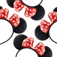 thumbnail image 2 of Juego de diademas con forma de orejas de ratón, Winvin, 24 unidades, color negro y rojo, 2 of 8