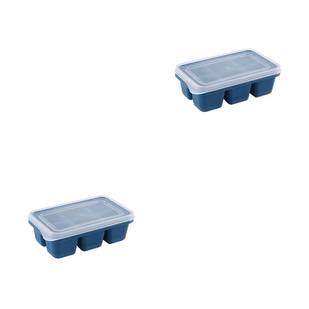 Moldes para bandejas de cubitos de hielo Toystoory con tapa de silicona Amarillo Verde claro Azul