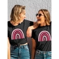 thumbnail image 4 of VILOVE Women Breast Cancer Shirt Pink Ribbon Breast Cancer Awareness T-Shirts Casual Short Sleeve Tops, 4 of 6