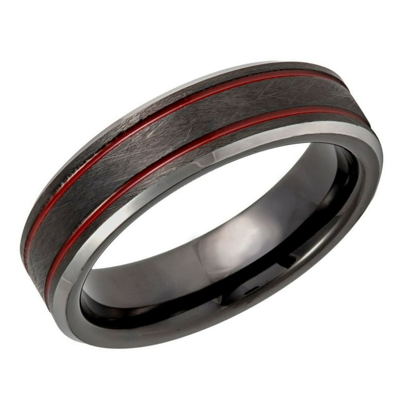 Red line wedding sale band