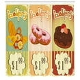 thumbnail image 3 of Ambesonne Vintage Shower Curtain, Bakery Shop Pastries, 69"Wx75"L, Multicolor, 3 of 3