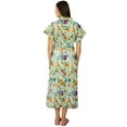 thumbnail image 6 of Bimba Kaftan With Belt Nursing Night Gown, Front & Back Buttons-To Be Moms Gift, 6 of 8