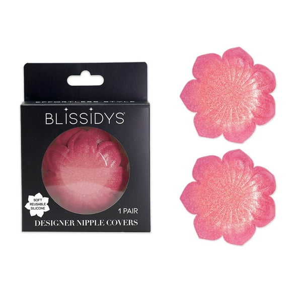 Blissidys Venice Reusable Nipple Covers for Women, Silicone Adhesive Nipple Petal Covers, One Size (Pink)
