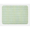 thumbnail image 1 of Retro Bath Mat, Simple Pattern with Geometrical Motif Striped Halved Rhombus, Plush Bathroom Decor Mat with Non Slip Backing, 29.5" X 17.5", Seafoam Avocado Green, by Ambesonne, 1 of 2