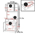 thumbnail image 3 of VEIKOUS 72"Kitchen Pantry Storage Cabinet Buffet w/Shelves and Microwave Space, White, 3 of 10