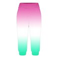 thumbnail image 3 of Stamzod Womens Capri Pants Fashion Gradient Printing Elastic Waist Cropped Pants Daily Casual Loose Plus Size Capris for Women Hot Pink C XL, 3 of 5