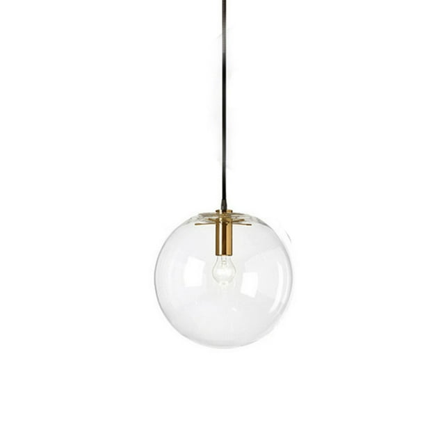 Matsuzay Luz colgante de 20 cm de diámetro, luces colgantes de cristal redondas, lámpara de techo, restaurante, Hotel, dormitorio, sala de estar, Iluminación y accesorios Oro Matsuzay HA067379-01
