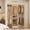 White, variant on Homieasy 14.8'' - 47.2'' W Small Wood Closet System with Hanging Rods(Cut to Fit), White Oak