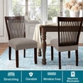 thumbnail image 2 of Stretch Jacquard Chair Seat Covers Seat Covers for Dining Room Chair Covers Chair Seat Slipcovers Removable Washable Chair Seat Cushion Slipcovers for Dining Room (2 Pack, Taupe), 2 of 7