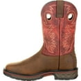 thumbnail image 3 of GEORGIA BOOT Men's 11" Carbo-Tec LT Alloy Toe Waterproof Pull-On Work Boot Brown/Red - GB00222, 3 of 7
