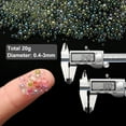 thumbnail image 2 of Uxcell Iridescent Glass Tiny Bubble Beads, 0.4-3mm 20g No Hole Micro Mini Round Gray Water Droplets Beads, 2-Pieces, 2 of 6