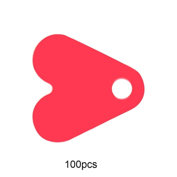 Cola de pez de plástico para cuchara Señuelos de pesca Lentejuelas de corazón (17 mm) Rojo 100 piezas Sywqhk Para Estrenar