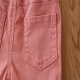 thumbnail image 5 of ZyeKqe Toddler Baby Clothes Little Girls Flare Jeans Ripped Wide Leg Ruffle Hem Denim Pants High Waisted Bell Bottom Cute Trousers, 5 of 9