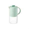 thumbnail image 1 of Jarra de Agua de Vidrio Portátil con Tapa Cafetera de Cocina con Asa Cafetera Tetera Cafetera 1800 Ml Verde, 1 of 5