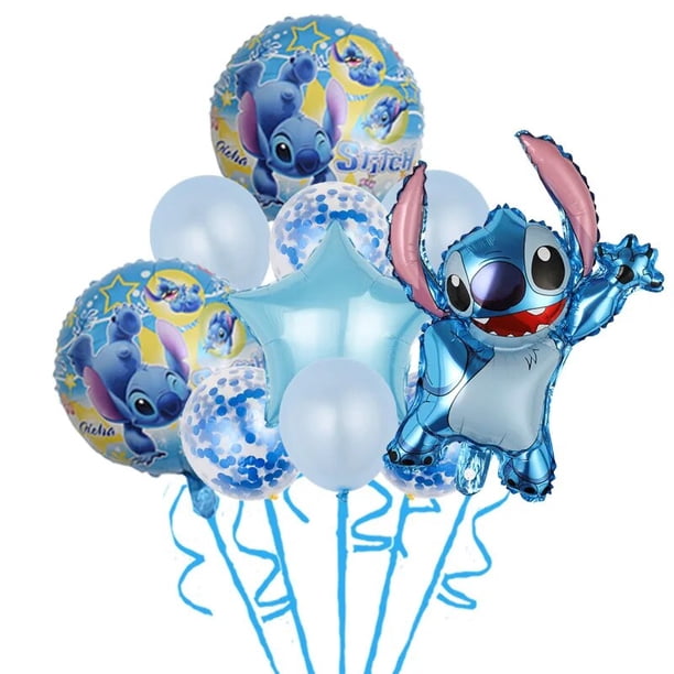 Disney-Juego de globos de aluminio para fiesta temática de Lilo & Stitch, decoración de fiesta de cumpleaños para niños y niñas, regalo de juguete