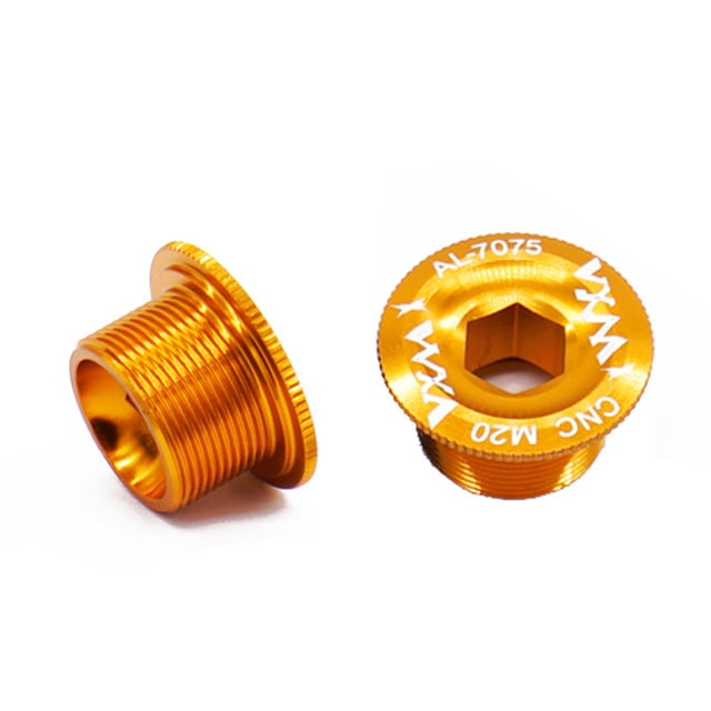 Tornillos De Manivela VXM MTB bicicleta bielas tornillo eje de aluminio cubierta de pernos a prueba de polvo (M18 oro) Tmvgtek Accesorios para bicicletas