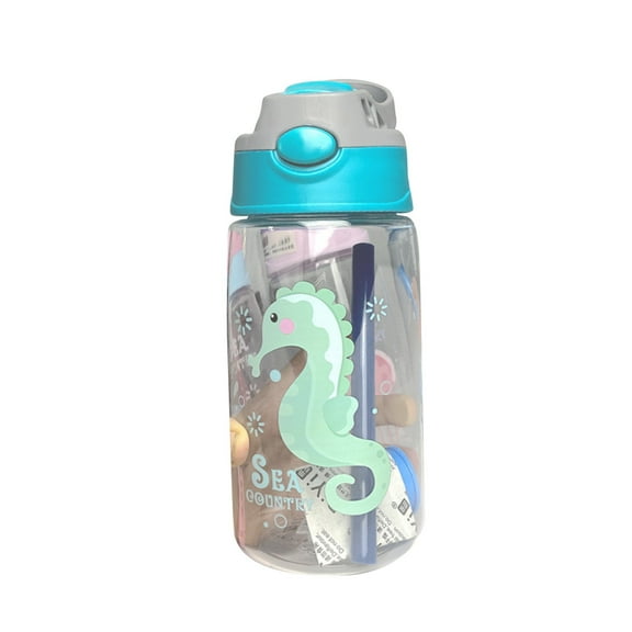 Plastic Water Cup Mint Green, Fdelink Personalised Kids Water Bottle with and Lid Back to School Supplies Custom Name Water Bottle for Kids Boys Girls Teen Gifts 500Ml Birthday Leak Proof