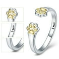 thumbnail image 3 of Jewelry Ring Creative Cat Paw Design Fashion Ring Open Ring for Women Men, 3 of 10