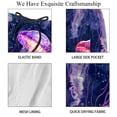 thumbnail image 4 of luoweisi Men's Beach Shorts Quick Dry Swim Trunks with Mesh Lining Colorful Jellyfish 2XL, 4 of 5