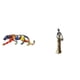 thumbnail image 1 of Figura decorativa de mujer africana caminando, escultura ornamental, estatua de dama tribal, artesanía hecha a mano en resina, delicada pieza de colec, 1 of 8