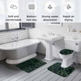 thumbnail image 5 of Green Forest Bath Mat 3 Piece Bathroom Rug Set, Modern Pine Trees Mysterious Art Non Slip Bath Rug Contour Mat and Toilet Lid Cover, Absorbent Shower Mats Soft Bath Rugs and Mats Sets, 5 of 8