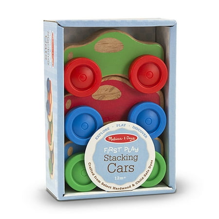 Wooden Stacking - Melissa & Doug Stacking Cars Wooden Baby Toy