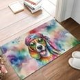 thumbnail image 2 of Hippie Beagle Portrait Watercolor Tie-Dye Vintage Styles Doormat Beagles Dog Lover Gifts Idea Indoor Outdoor Welcome Mat - 00014, 2 of 5