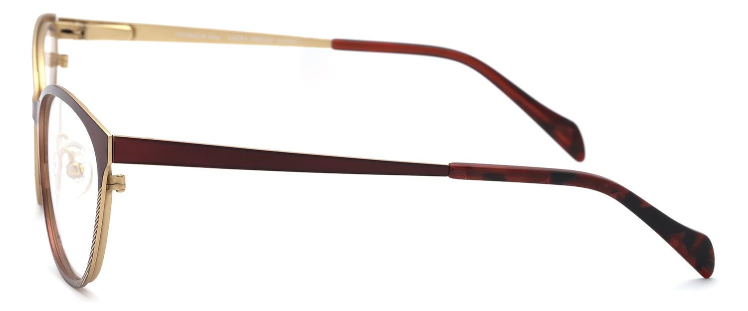 Laura Ashley Burgundy Gold Cateye