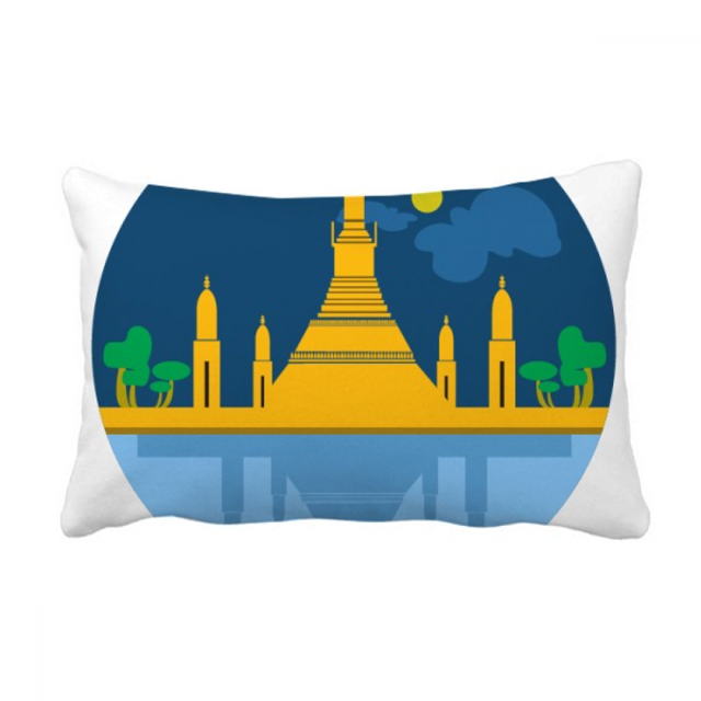 Thailand Special Temple Shield Throw Pillow Lumbar Insert Cushion Cover Home Decoration