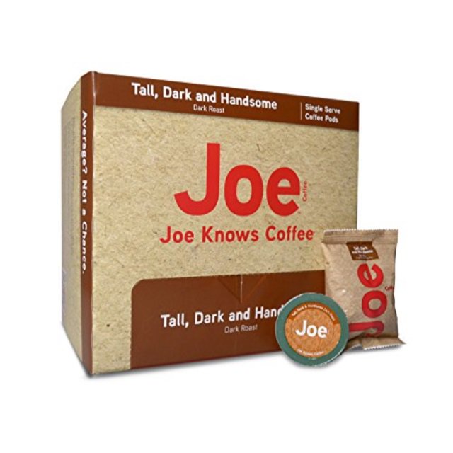 joe knows coffee, tall dark and handsome, single serve coffee pods, 40