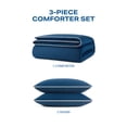 thumbnail image 4 of Wamsutta 1846 Cotton Tencel 3-Piece Titan Blue Solid Comforter Set, Full/Queen, 4 of 11