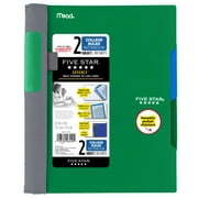 Five Star Advance Notebook- 9.5" x 6" - 2 Sub, 100ct CR, Green