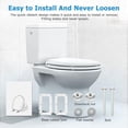 thumbnail image 4 of Ourlova 2-in-1 Dual Seat 17 Inch Pink PP Toilet Seat Round Soft Close Quick Install, 4 of 6
