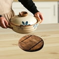 thumbnail image 6 of Vacemry Under $5 Wooden Pot Mat, Solid Pan Holder with Heat Resistant Base, Anti Hot Insulation Pad for Bowl Plate, Kitchen Table Trivet Stand, 6 of 6