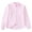 Pink, variant on Youth Long Sleeve Button Down Collar Shirt Boys Girls Ages 10-16 Solid Color Top with Pocket Casual Comfort Polyester Blend Turned Down Collar Apparel Spring Fall School Wear Layer Blouse