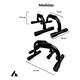 thumbnail image 2 of Barras Lagartijas Push Up Metal Ejercicio Antiderrape Casa Xtellar Color Negro, 2 of 4