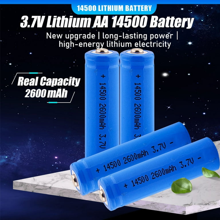 14500 Lithium Battery 3.7V Rechargeable Battery /Charger for Flashlight  Headlamp