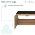thumbnail image 5 of Classe 36 in. Brown Oak Wall Hung Bathroom Vanity With Black, 3-Hole Ceramic Sink Top, 5 of 6