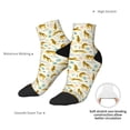 thumbnail image 4 of Goofa Leopard Print Pattern Non Slip Socks with Grips for Elderly, Crew Socks Yoga Hospital Socks Cushioned Sole Gripper Socks for Men Women, 4 of 5